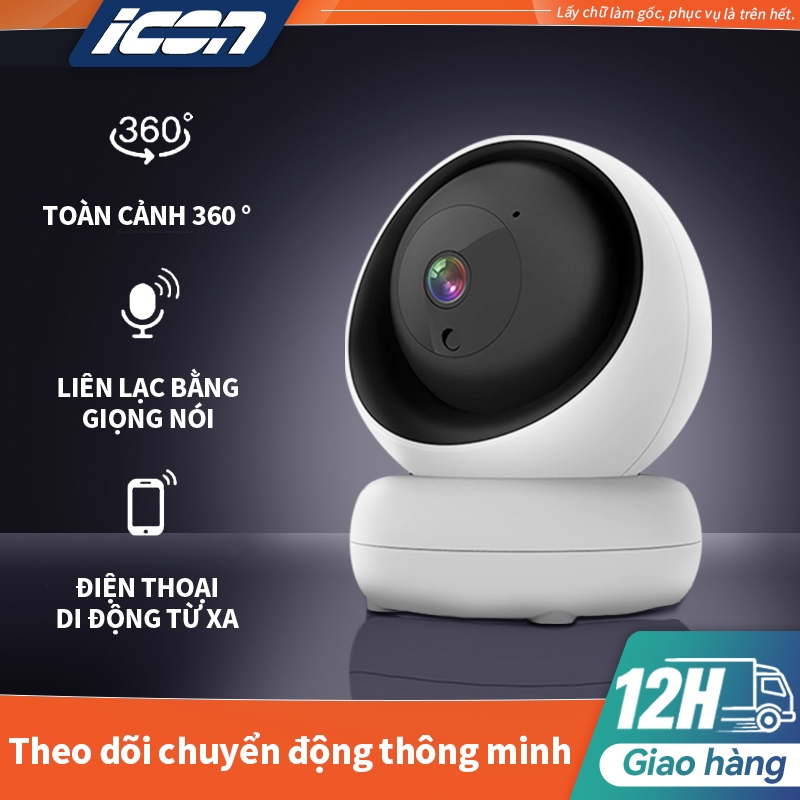 Camera Giám Sát Thông Minh ICON 360° - Quan Sát Siêu Nét, Điều Khiển Từ Xa, Trò Chuyện 2 Chiều