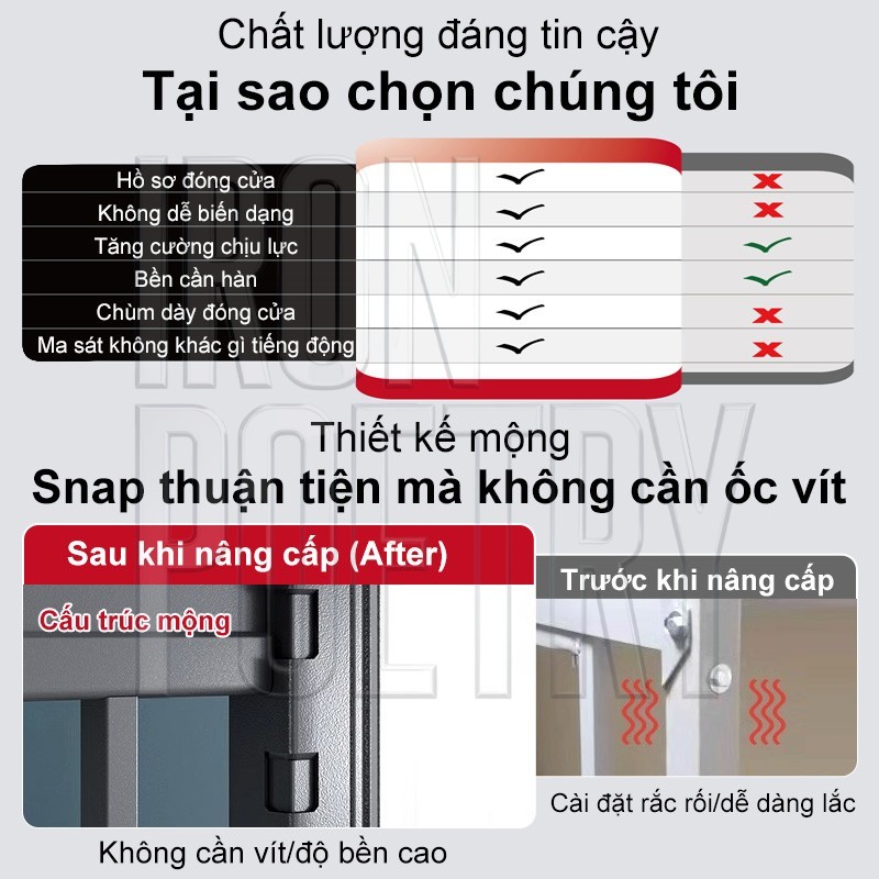 IRONPO Giường tầng Đơn Gác Xép 0.9m/1m/1m2-Khung Sắt Dày Dặn Cam Kết KHÔNG RUNG Không Cọt Kẹt