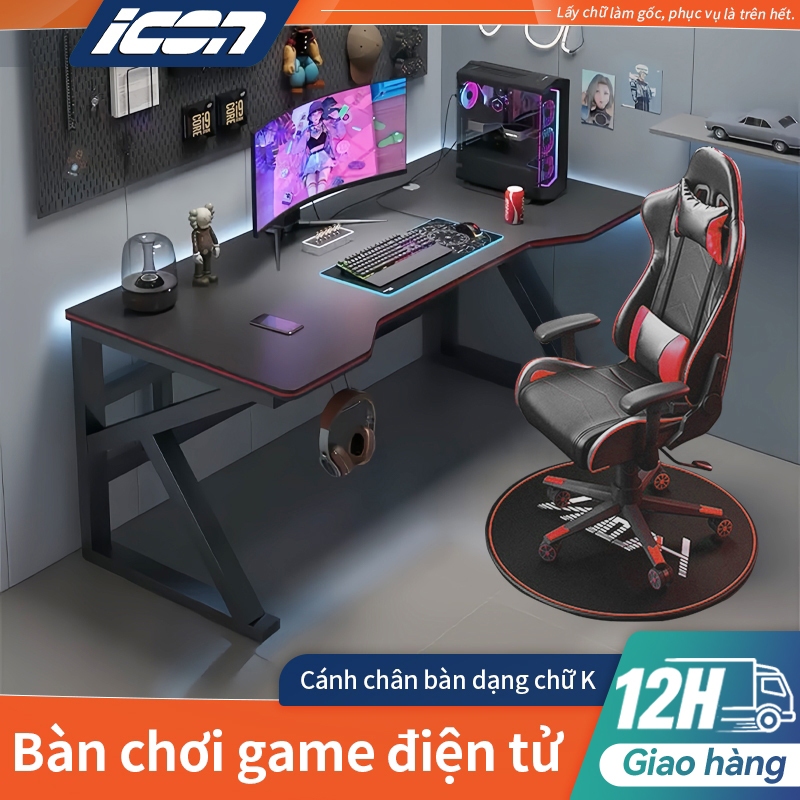Bàn game gaming ICON bàn làm việc，Bàn làm việc có khung được tăng dày và nâng cấp