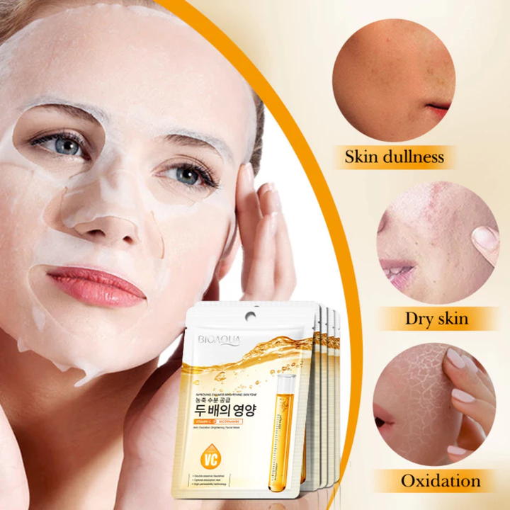 COMBO 30 mặt nạ dưỡng ẩm mặt nạ giấy mặt nạ dưỡng trắng da cấp ẩm da mặt phục hồi trắng da mặt b5 collagen chống oxy hóa