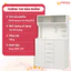 Kệ Đựng Đồ Dạng Tủ PAKEY Có Đèn LED, Kệ Cao Cấp Có Ngăn Treo Tặng Kèm Khay + Hộp Đựng Đồ Tiện Lợi