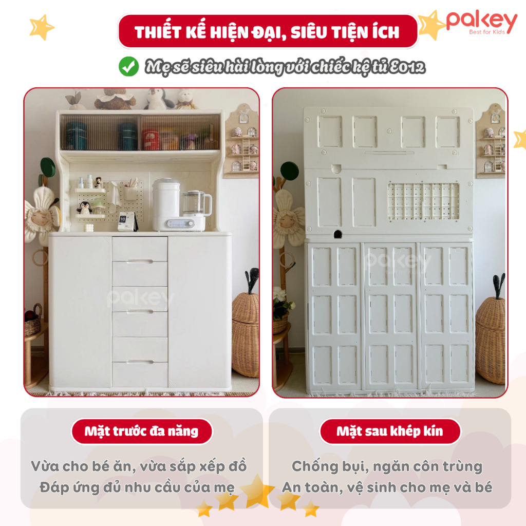 [NEW ] Kệ Đựng Đồ Dạng Tủ PAKEY Có Đèn LED, Kệ Cao Cấp Có Ngăn Treo Tặng Kèm Khay + Hộp Đựng Đồ Tiện Lợi