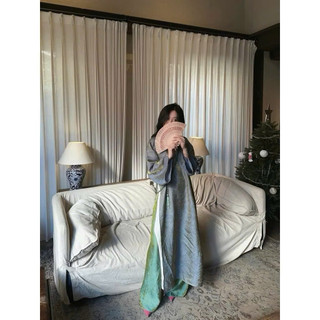 Set Bộ Áo Dài Gấm Cổ Tàu Mix Quần Suông Dài, Set Áo Dài Cổ Tàu 2 Tà Mix Quần Dài Sang Trọng