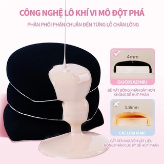 Mút Trang Điểm Họa Tiết Da Báo GUOXIAONIU Tán Nền, Chống Thấm, Siêu Mềm Mịn - Bebeau