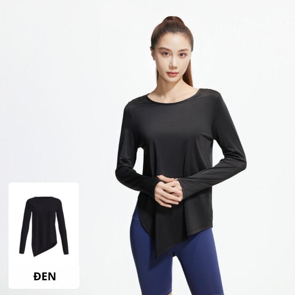 MOXY SPORTSWEAR Áo Tập Yoga Gym Nữ Dài Tay Xẻ Tà – Vải Siêu Nhẹ, Co Giãn 4 Chiều, Thoáng Mát, Phù Hợp Tập Luyện | BigBuy360 - bigbuy360.vn