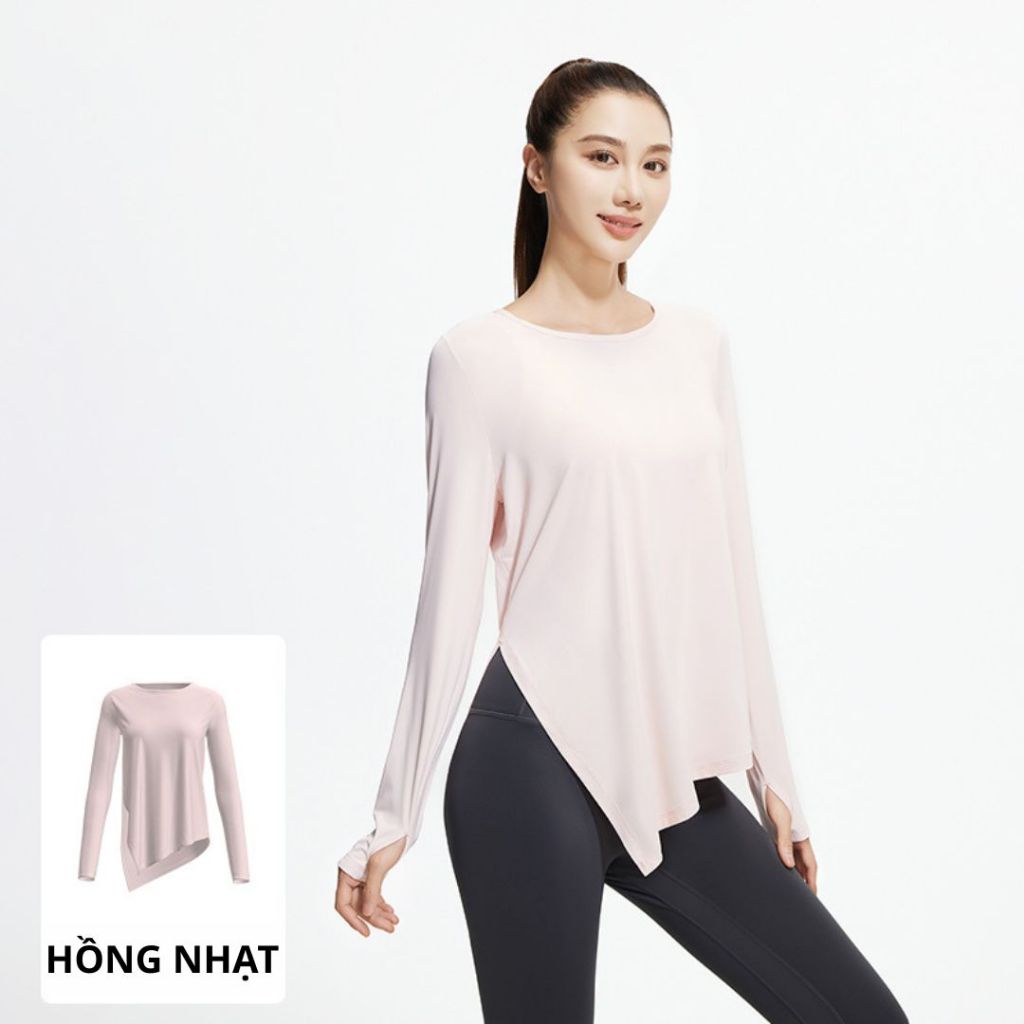 MOXY SPORTSWEAR Áo Tập Yoga Gym Nữ Dài Tay Xẻ Tà – Vải Siêu Nhẹ, Co Giãn 4 Chiều, Thoáng Mát, Phù Hợp Tập Luyện | BigBuy360 - bigbuy360.vn