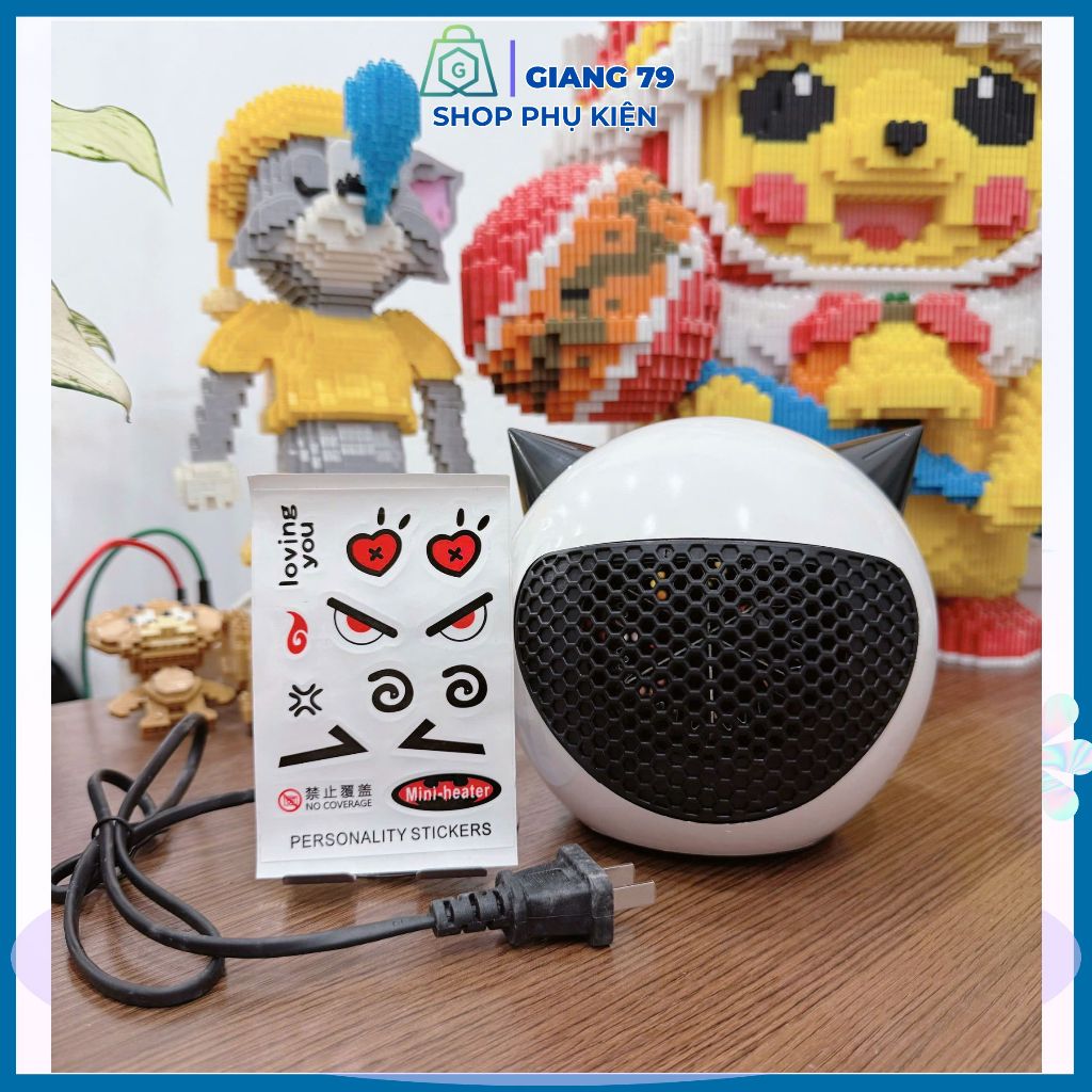 Máy Sưởi Mini Để Bàn, Hình Thú Cute, Công Suất 350W, Không Khô Da, Tiện Dụng, Tiết Kiệm Điện