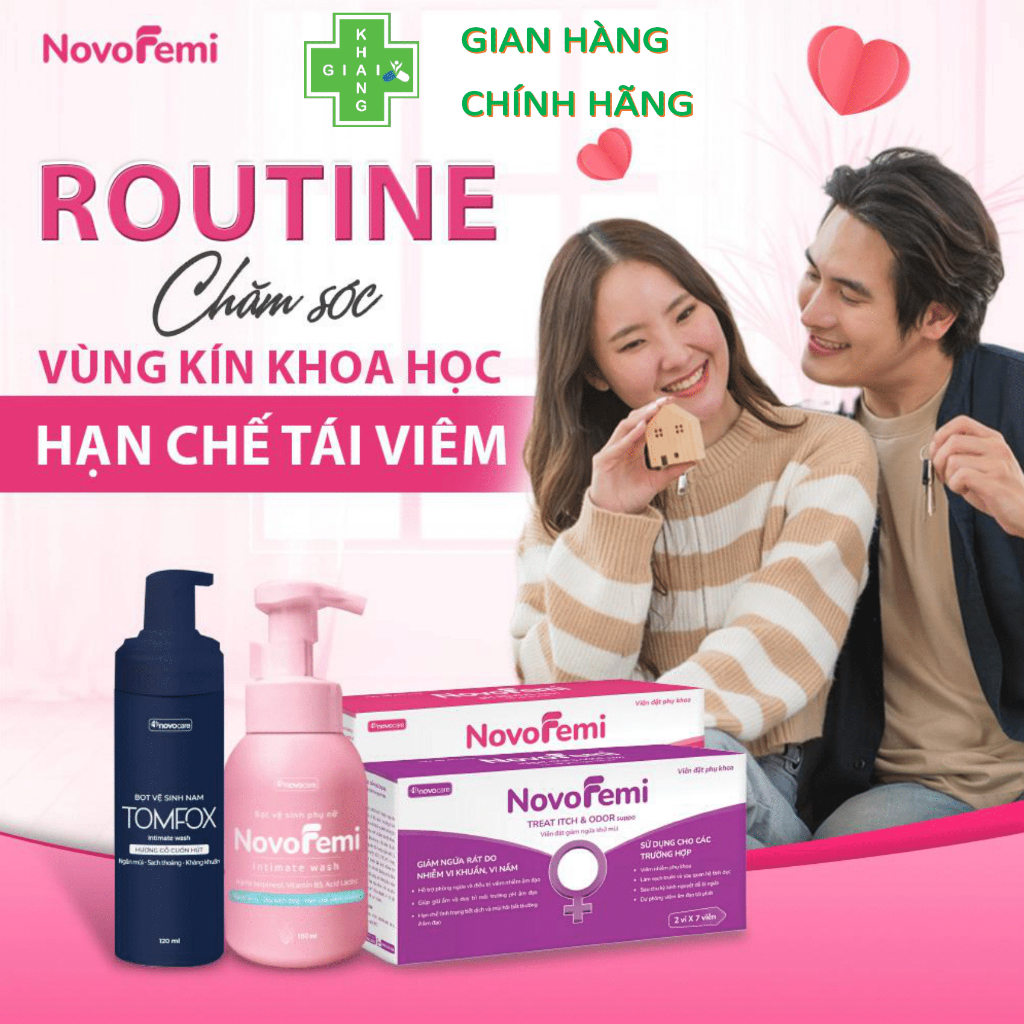 Bọt vệ sinh NovoFemi hỗ trợ khử mùi, giảm viêm ngứa (Chai 180ml)