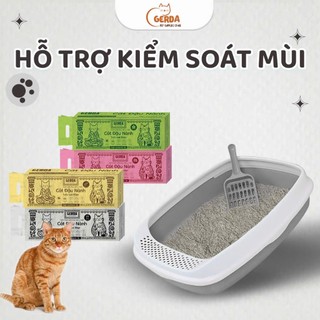 Gerda Cát Đậu Nành Cho Mèo Túi 6L - Cát Hữu Cơ Vệ Sinh Thân Thiện Môi Trường, Vón Cục Nhanh Không Bết Đáy, 4 Phiên Bản