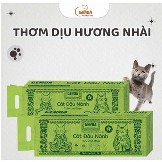 Gerda Cát Đậu Nành Cho Mèo Túi 6L - Cát Hữu Cơ Vệ Sinh Thân Thiện Môi Trường, Vón Cục Nhanh Không Bết Đáy, 4 Phiên Bản