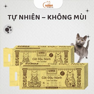 (combo 3 túi cát đậu nành 6L) - không mùi . cát sinh học vệ sinh cho mèo .vón cục và khử mùi an toàn