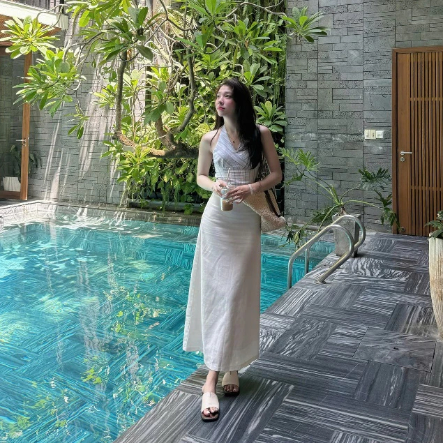 [Peinn] (ẢNH OLDSCHOOL) Chân váy LINEN THÔ dáng dài 88cm có lót trong 126 Store
