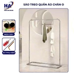 Giá kệ treo quần áo inox chân O thép không gỉ, kệ treo đồ thời trang, cứng cáp chắc chắn, sáng bóng- Hùng anh decor — ảnh 1