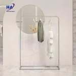 Giá kệ treo quần áo inox chân O thép không gỉ, kệ treo đồ thời trang, cứng cáp chắc chắn, sáng bóng- Hùng anh decor — ảnh 4