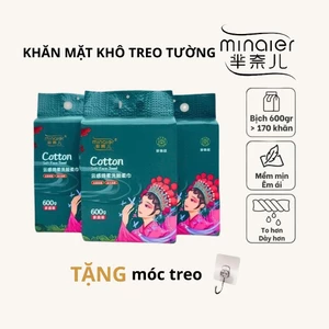 Khăn Mặt Khô Đa Năng Minaier Xanh Dạng Rút Treo Tường Tiện Lợi Bịch 600g Khăn To Hơn Treo Nhà Tắm