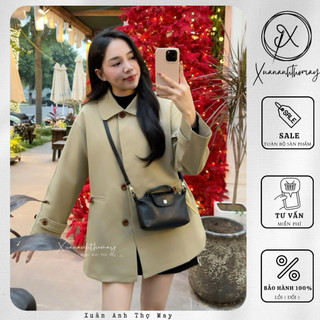 Áo kaki cổ bẻ form rộng (74cm) - Xuananhthomay
