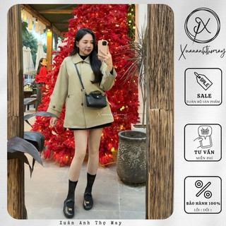 Áo kaki cổ bẻ form rộng (74cm) - Xuananhthomay