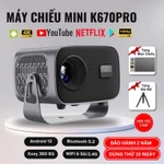 Máy chiếu mini 670PRO máy chiếu xem phim Giải mã Full HD 4k 8800 Lumens Điều chỉnh 360° kết nối điện thoạ Laptop iPad PC — ảnh 1