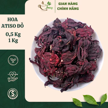 1Kg Trà Hoa Atiso Đỏ Sấy Khô - Trà thảo mộc Treesy - Trà hoa quả