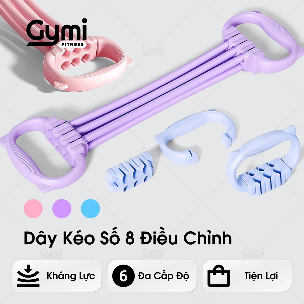 Dây Kéo Số 8 Tai Mèo - Điều Chỉnh 6 Cấp Độ 15-90lbs - Tập Vai Lưng Tại Nhà, Văn Phòng - DayKeoTaiMeo