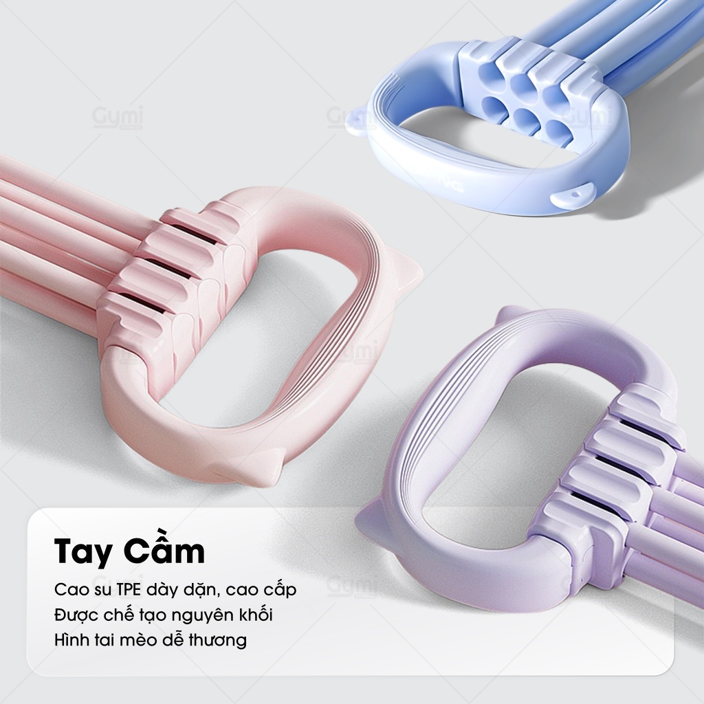 Dây Kéo Số 8 Tai Mèo - Điều Chỉnh 6 Cấp Độ 15-90lbs - Tập Vai Lưng Tại Nhà, Văn Phòng - DayKeoTaiMeo
