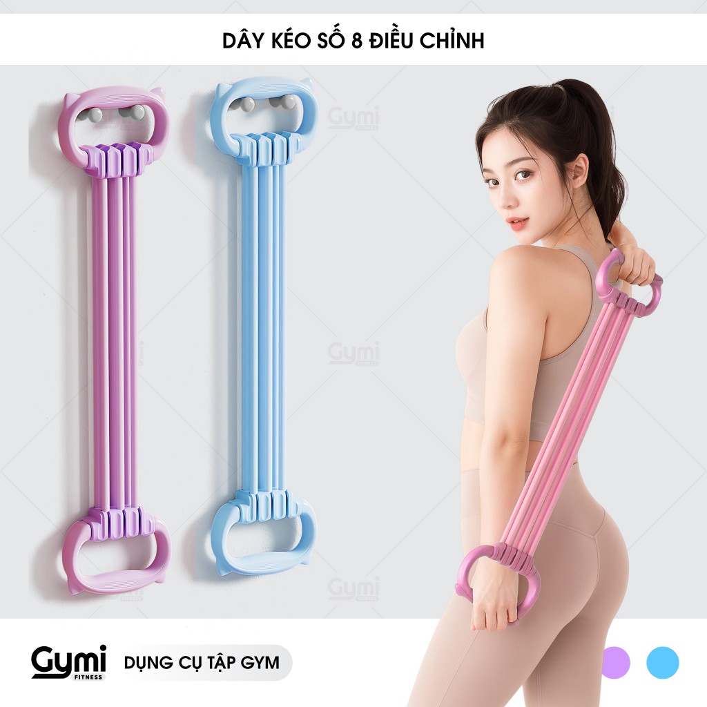 Dây Kéo Số 8 Tai Mèo - Điều Chỉnh 6 Cấp Độ 15-90lbs - Tập Vai Lưng Tại Nhà, Văn Phòng - DayKeoTaiMeo
