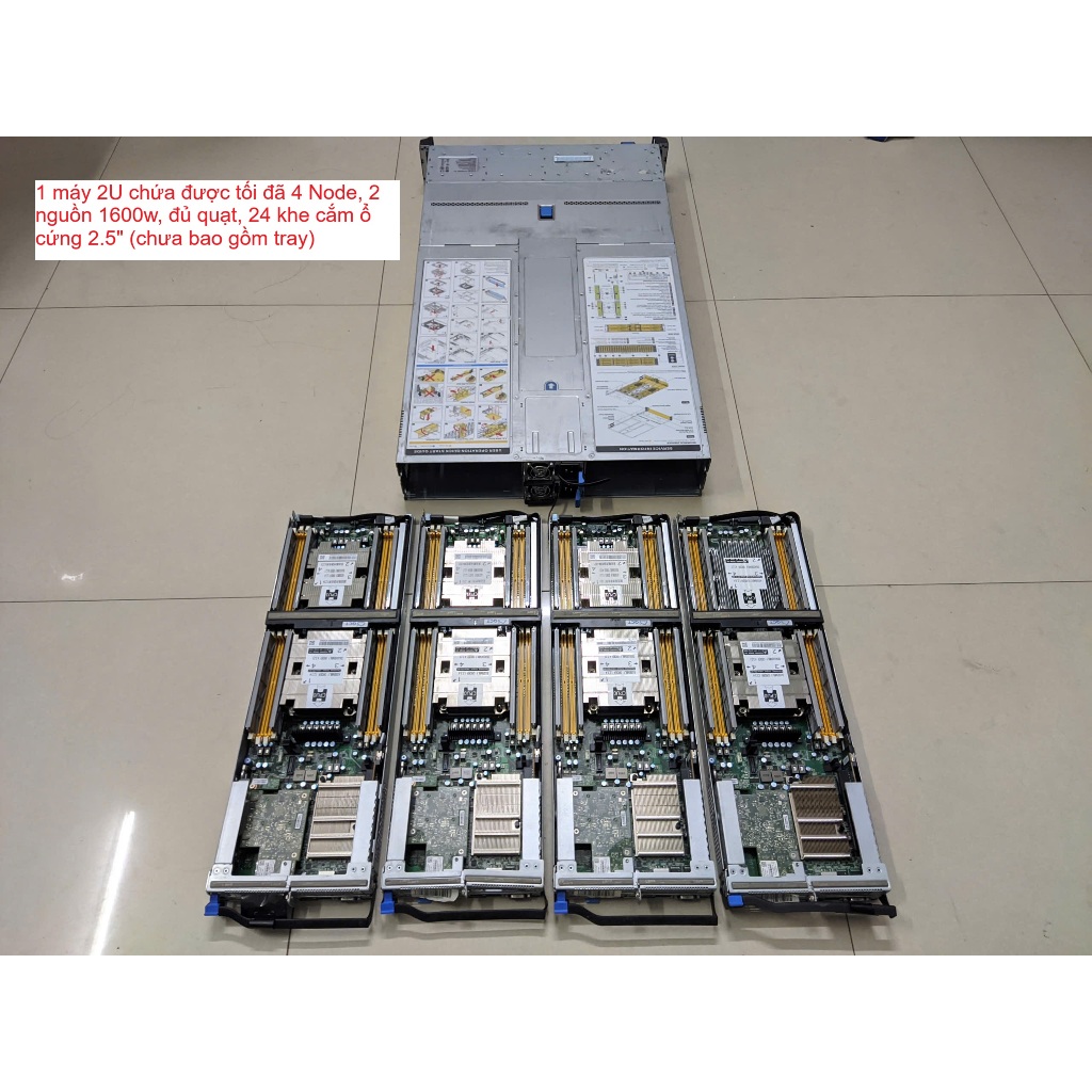 Server Quanta T42S-2U - 4 node là 4 máy chủ độc lập, mỗi máy Dual Xeon ...