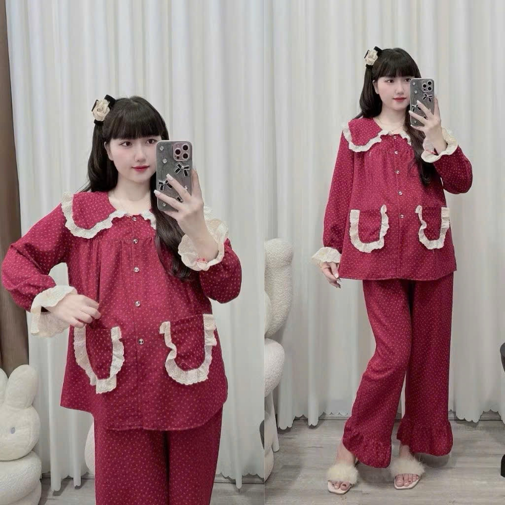 Bộ Bầu - bộ sau sinh - BỘ DÀI VÂN MÂY CỔ SEN HAI TÚI - Nhiều Màu, Áo Có Khoá Kéo & Quần Có Chun Chỉnh 🔔GIÁ TỐT🔔