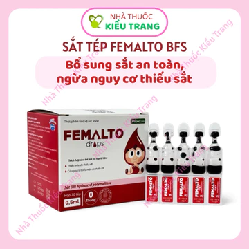 Sắt Femalto ống BFS - bổ sung sắt hữu cơ, dự phòng và giảm tình trạng thiếu sắt