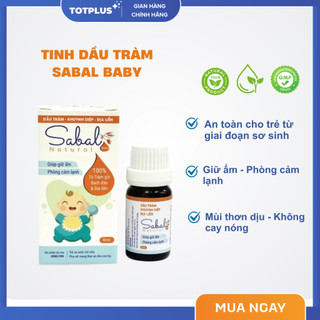 Tinh Dầu Tràm Sabal Baby Giúp Giữ Ấm, Phòng Cảm Lạnh - Lọ 10ml
