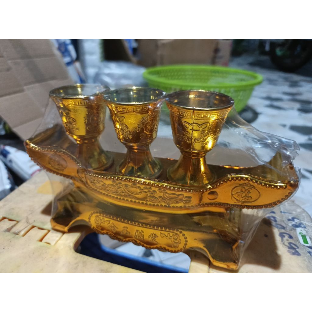 Bộ 3 Chung Cúng Xi Mạ Vàng Vinh Phát