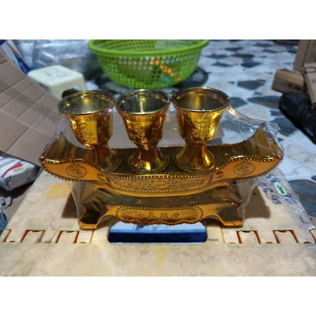 Bộ 3 Chung Cúng Xi Mạ Vàng Vinh Phát