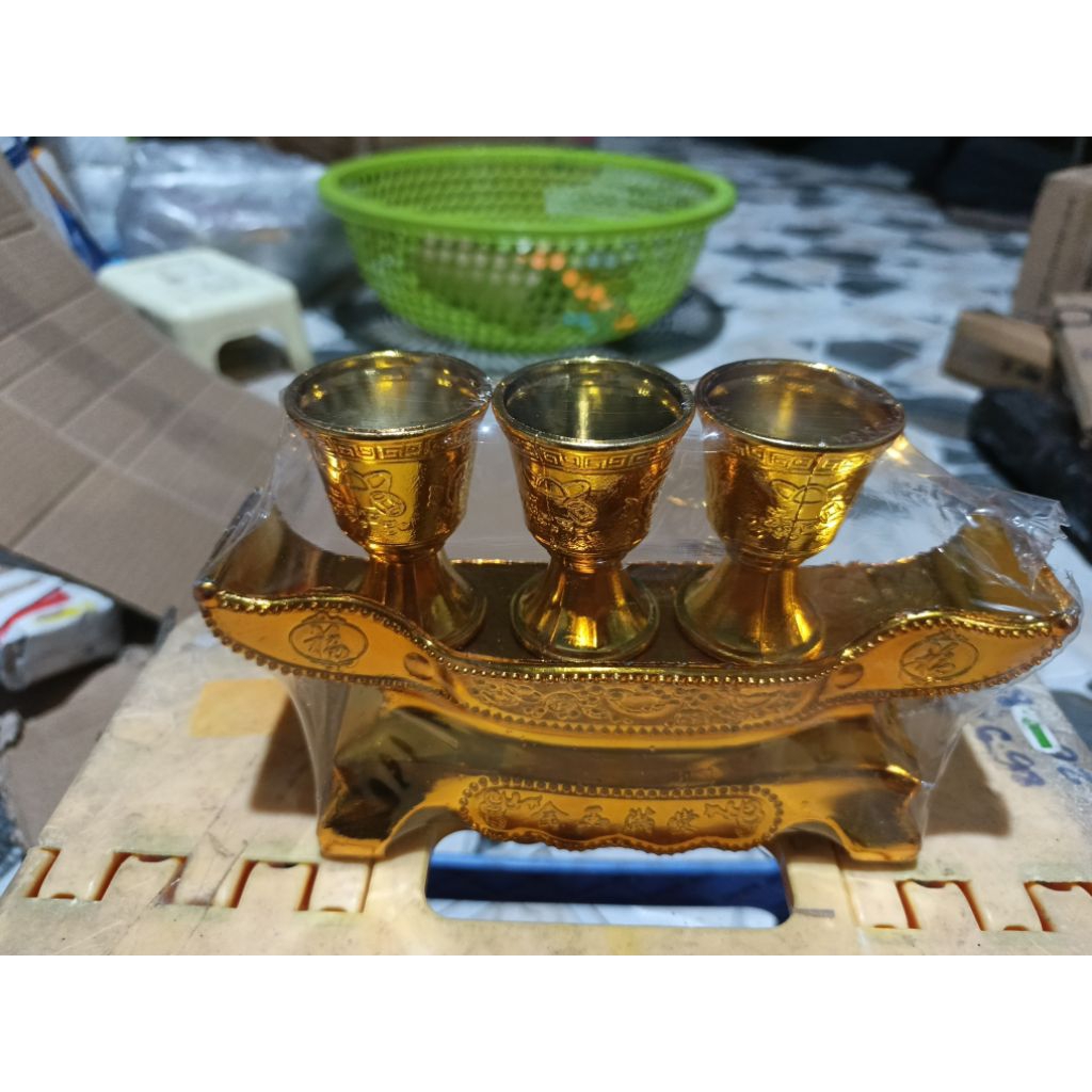 Bộ 3 Chung Cúng Xi Mạ Vàng Vinh Phát