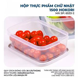 Bộ 3 Hộp Đựng Thực Phẩm Chữ Nhật Hokori - Việt Nhật - Mã SP 6533
