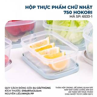 Bộ 3 Hộp Đựng Thực Phẩm Chữ Nhật Hokori - Việt Nhật - Mã SP 6533