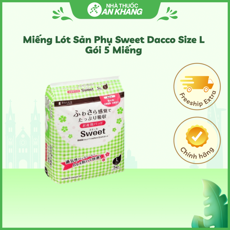 Miếng lót sản phụ Sweet Dacco size L gói 5 miếng