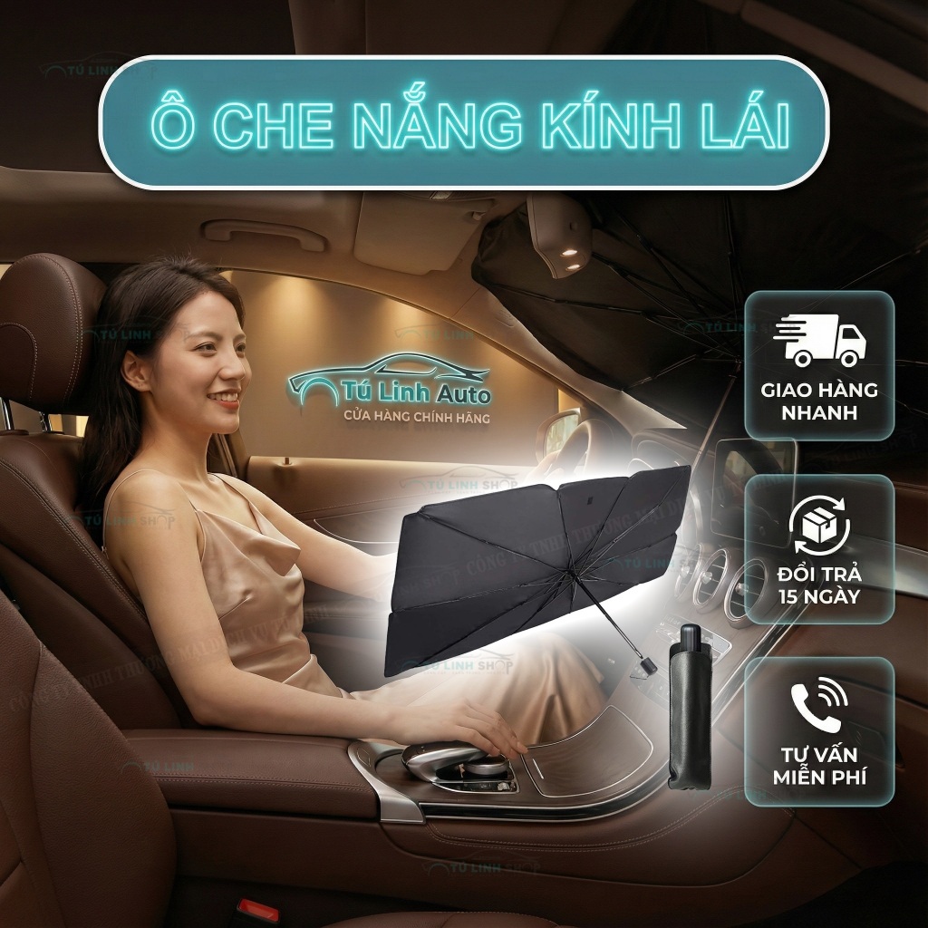 Ô che nắng kính lái ô tô chống nóng và bảo vệ taplo xe