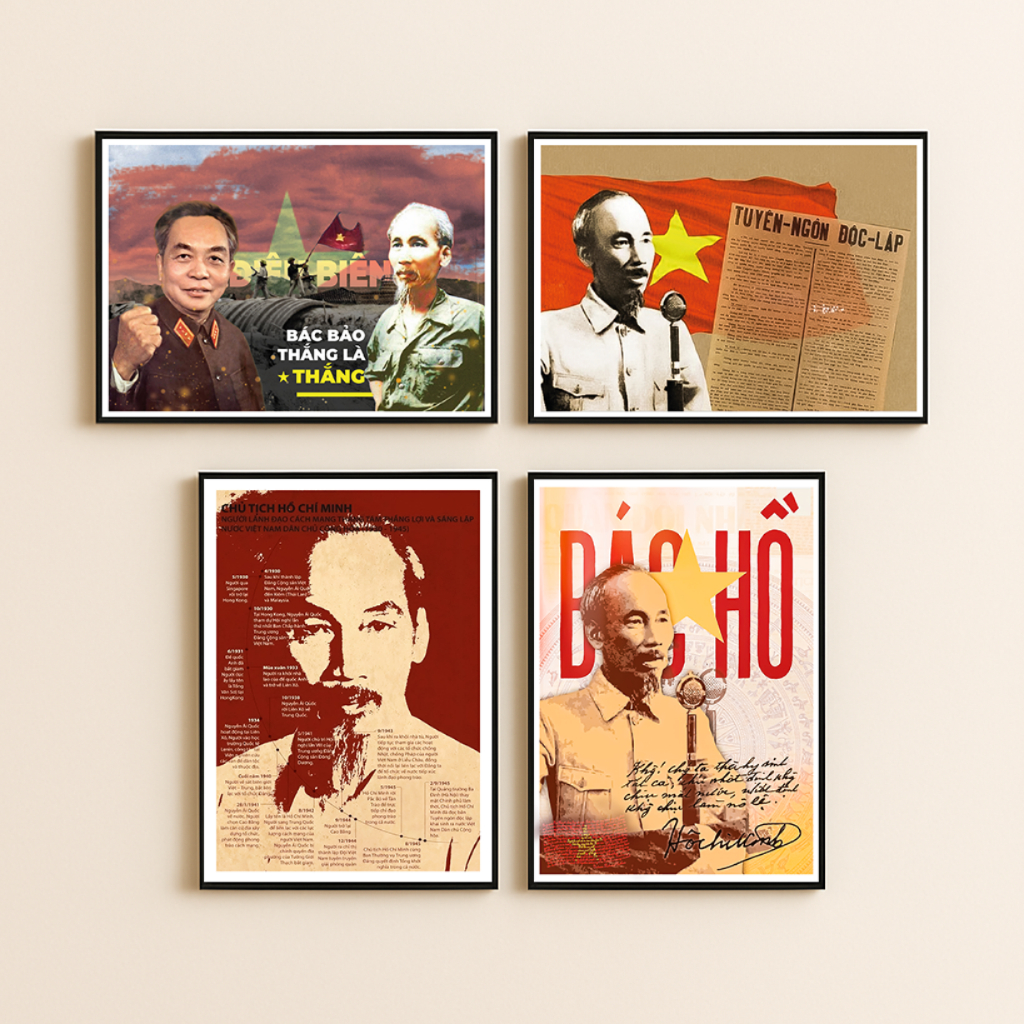 Poster tranh về Bác Hồ A4 (21 x 29,7 cm), A3 (29,7 x 42 cm) | Shopee ...