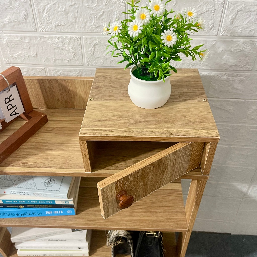 Kệ Giày Gỗ 5 Tầng Foresthome, Kệ Decor Đa Năng Có Hộp Tiện Lợi  Thiết Kế Hiện Đại, Chất Liệu Gỗ MDF Bền Đẹp