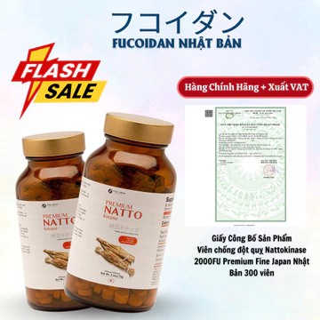 Combo 2 Hộp Viên uống hỗ trợ phòng ngừa đột quỵ Fine Japan Nattokinase 2000FU Nhật Bản 300 Viên