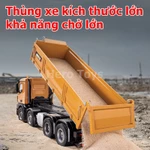 Xe ben điều khiển từ xa Huina 1536 cao cấp 4 chân kèm pin sạc, khả năng tải 15kg có đèn và âm thanh, xe tải điều khiển — ảnh 6
