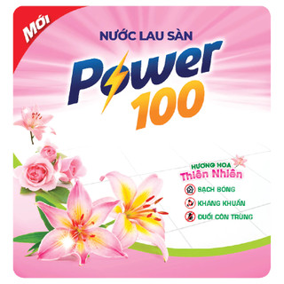 Nước lau sàn POWER100 Tinh dầu Hoa Thiên Nhiên