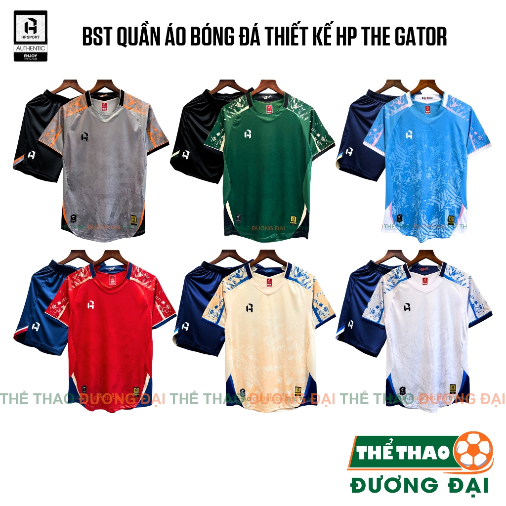 BST Quần Áo Bóng Đá Thiết Kế HP Gator Thun Mè Cao Cấp Thoáng Khí Thể Thao Đương Đại