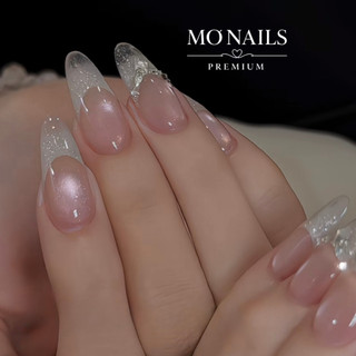 Nailbox Thiết Kế, Móng Úp, Móng Tay Giả Thạch Hồng Fench Mắt Mèo Fench Dặm Trắng Đầu Móng Sang Tiểu Thư P34