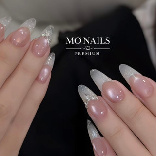 Nailbox Thiết Kế, Móng Úp, Móng Tay Giả Thạch Hồng Fench Mắt Mèo Fench Dặm Trắng Đầu Móng Sang Tiểu Thư P34