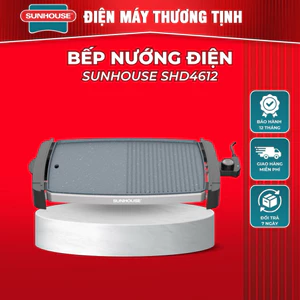 BẾP NƯỚNG ĐIỆN SUNHOUSE SHD4612 model mới công suất 1800w hàng chính hãng bảo hành 12 tháng