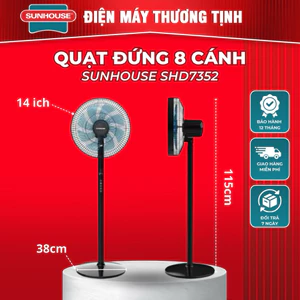 QUẠT ĐỨNG 8 CÁNH SUNHOUSE SHD7346/QUẠT CÂY 8 CÁNH SUNHOUSE SHD7346 -BẢO HÀNH 12 THÁNG