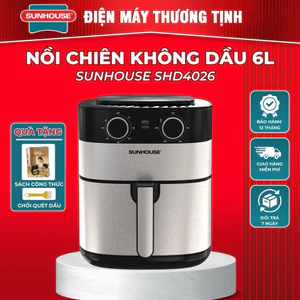 Nồi chiên không dầu 6L SUNHOUSE SHD4026 Hàng chính hãng bảo hành toàn quốc 12 tháng