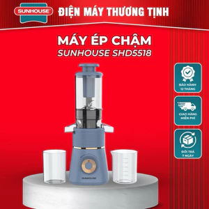 MÁY ÉP CHẬM SUNHOUSE SHD5518 tích hợp làm kem trái cây bảo hành 12 tháng