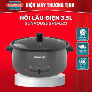 Nồi lẩu điện,nồi nấu đa năng SUNHOUSE SHD4523 3,5 lít hàng chính hãng